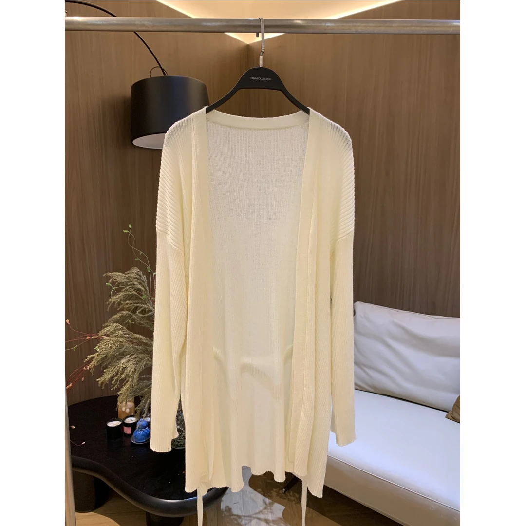 饭饭FANN COLLECTION 中长款宽松百搭针织开衫FANNA161