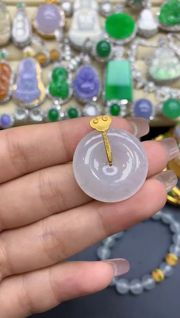 颈饰18K金镶嵌翡翠5-中国好珍宝