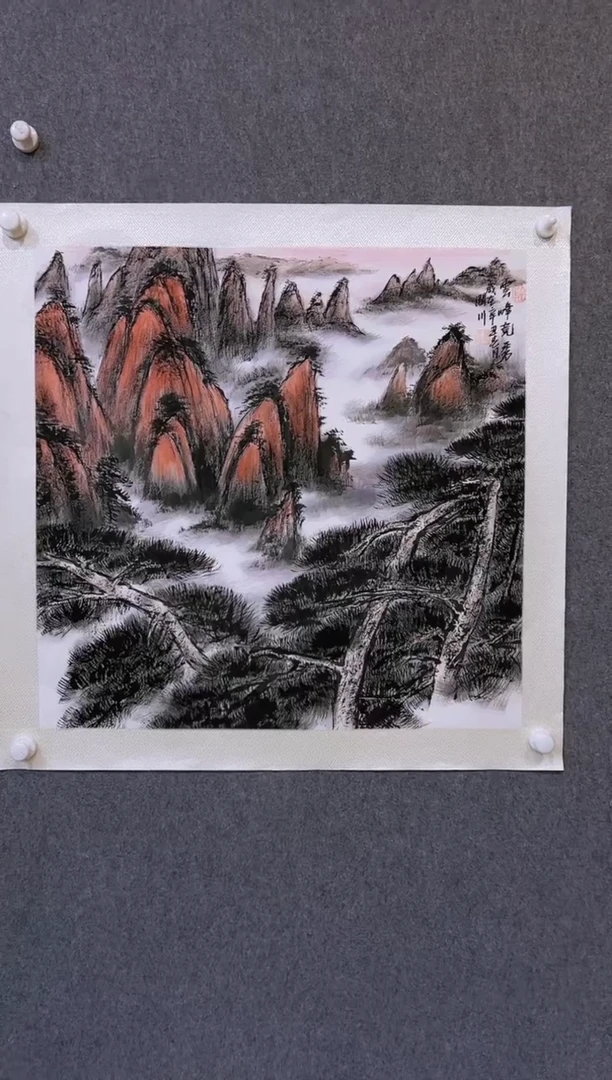 【闪购商品】绘画贺润川-4平尺-国画作品 红