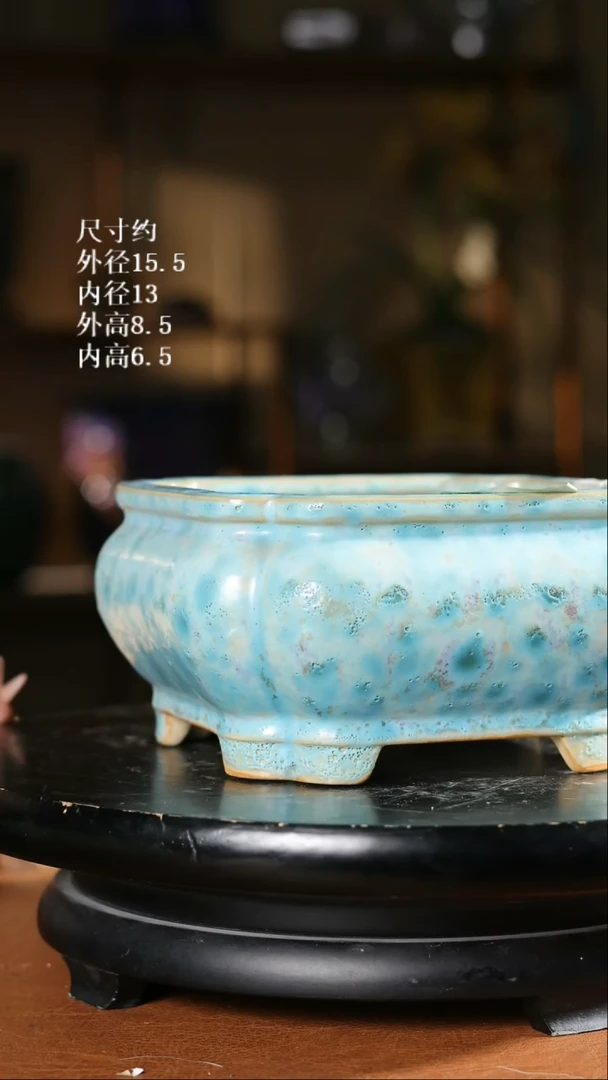 【限时买三免一活动】6寸海棠角方盆  184