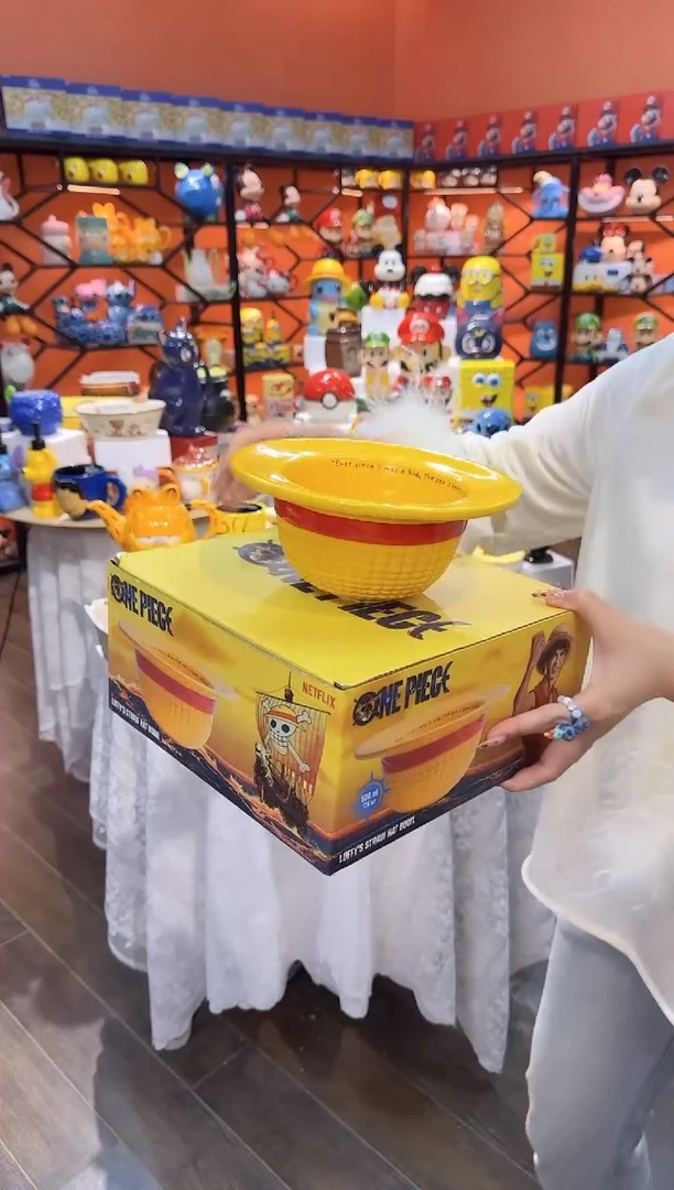 瓷片@@路飞帽水果沙拉碗（礼盒）