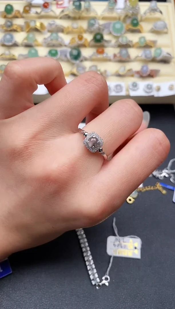 【闪购商品】翡翠戒指银S925镶嵌11111111+3