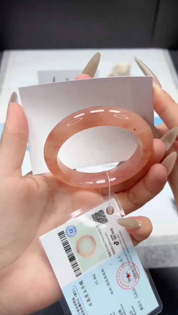 石英质玉手镯未镶嵌315/桃花52.3