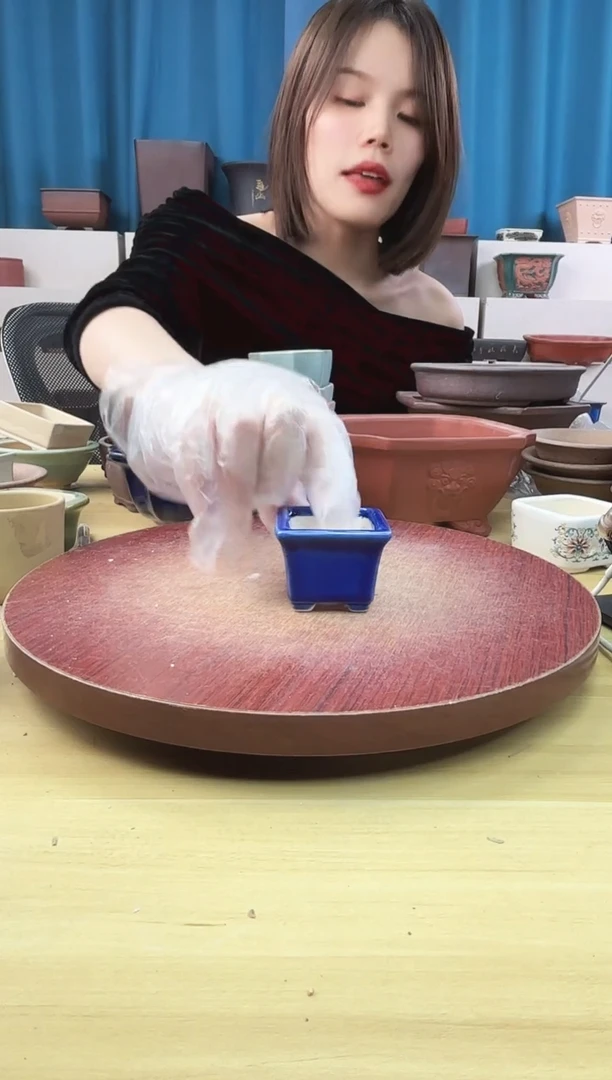 紫砂花盆浅草紫砂花盆微瑕