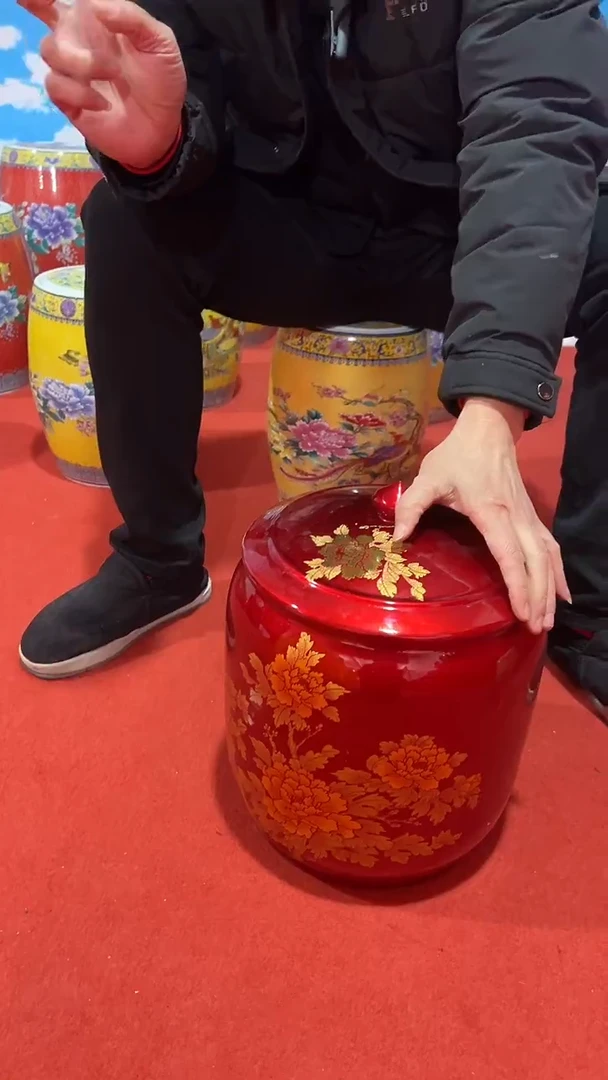 摆件陶景德镇陶瓷米缸