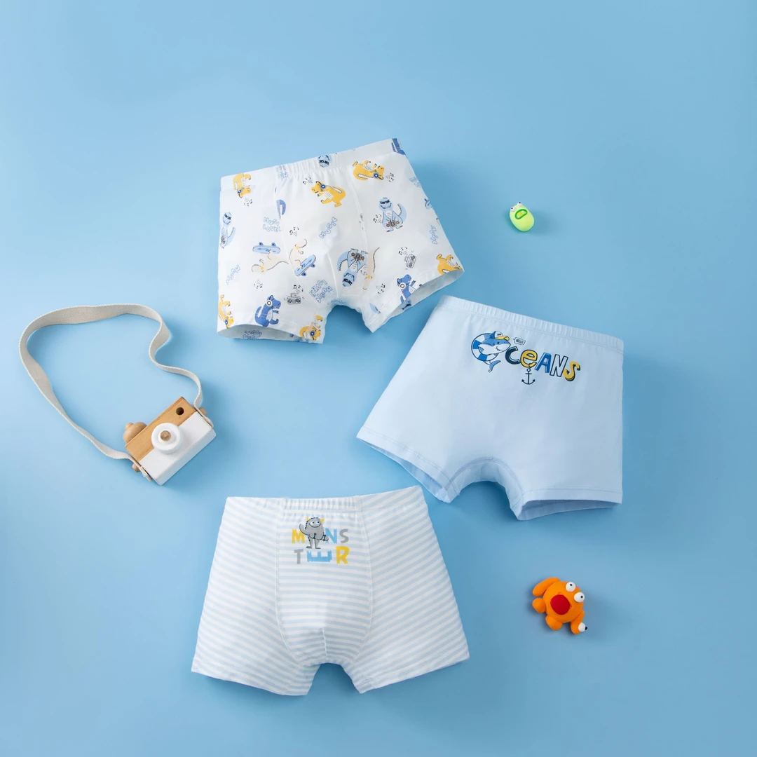 【邮政甄选】卡波尔秘密男童7A抑菌棉质内档无痕透气内裤