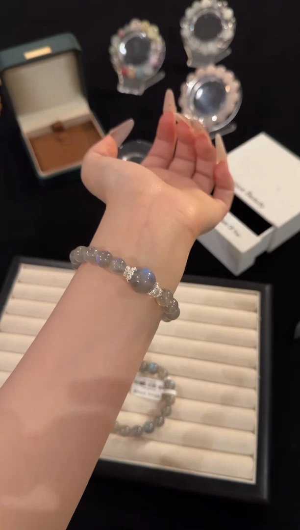 水晶手链合金灰月光x1172