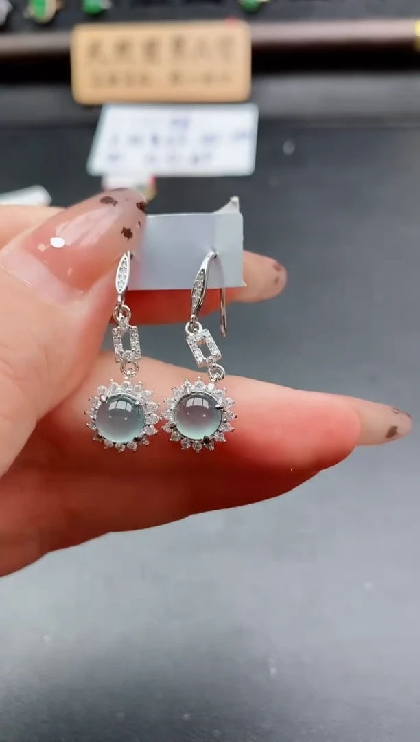 银S925镶嵌戒指翡翠1