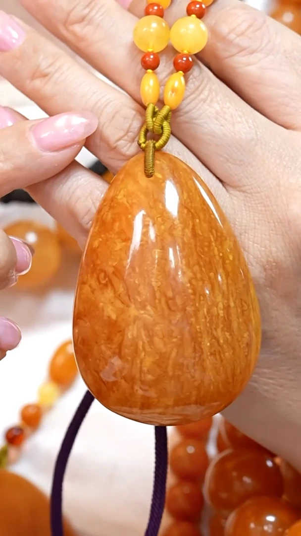 蜜蜡颈饰未镶嵌8872天然蜜蜡珠宝奇石云端妖孽全部保真