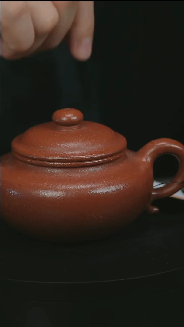 茶壶紫砂༺****༻H1355范菊芳红降坡仿古