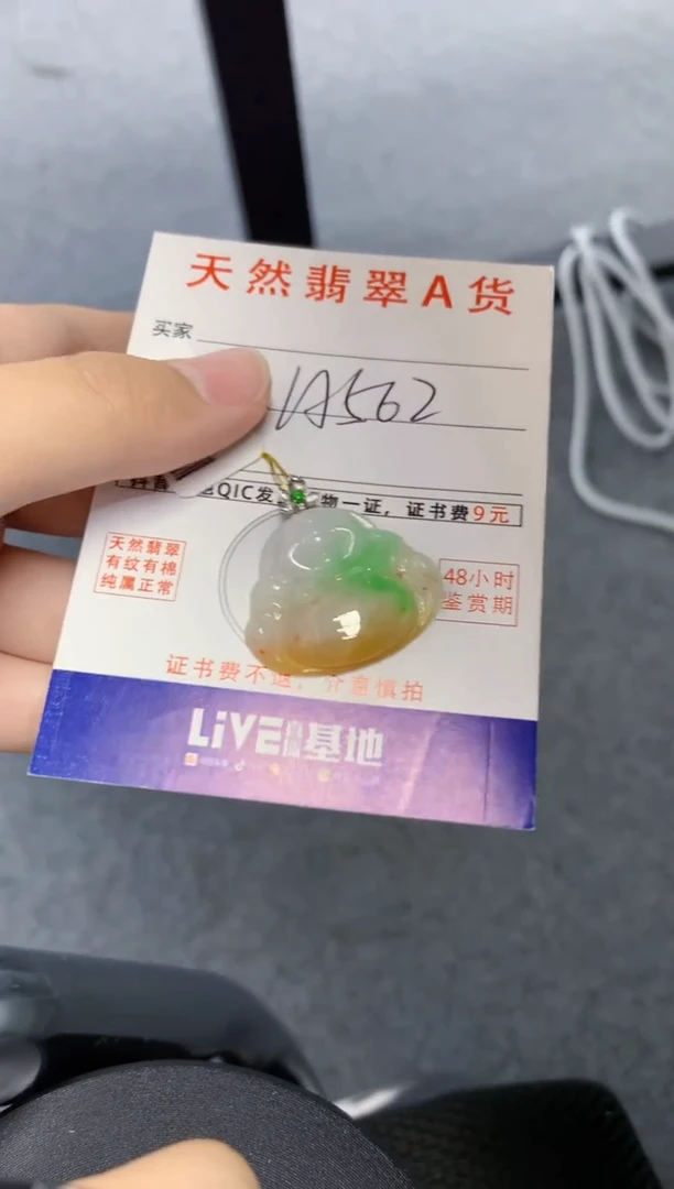 颈饰18K金镶嵌翡翠天然缅甸A货翡翠百元以上9元证书费自理