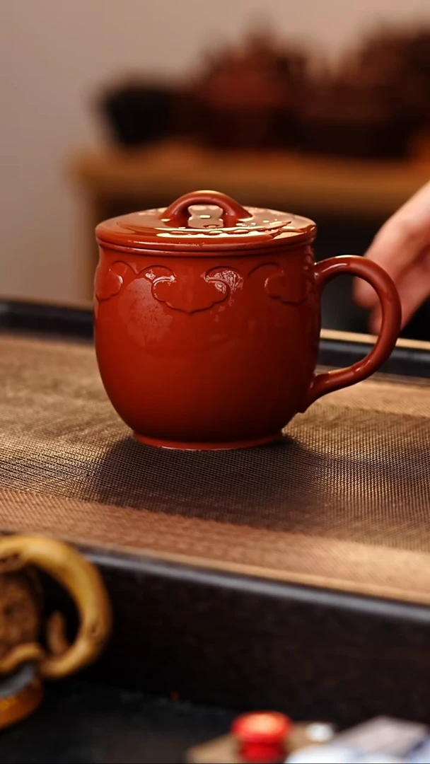 茶杯紫砂原矿紫砂盖杯