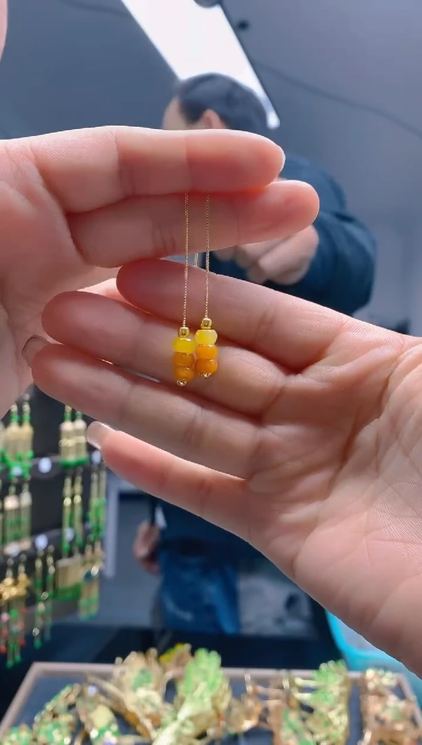 【闪购商品】翡翠耳饰合金053翡翠耳线