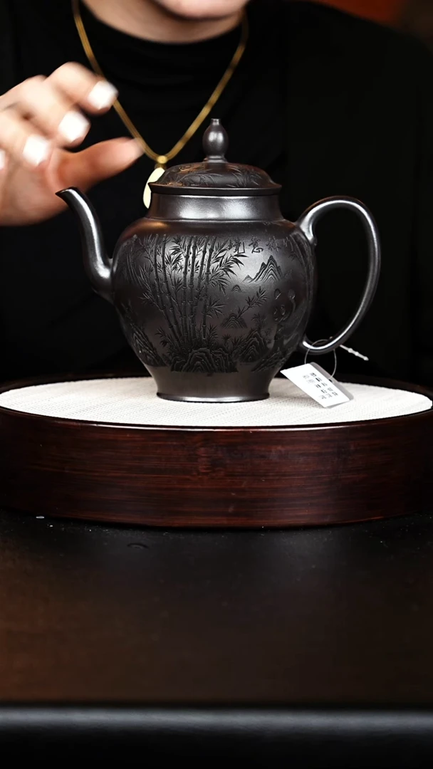 茶壶紫砂宫灯石黄