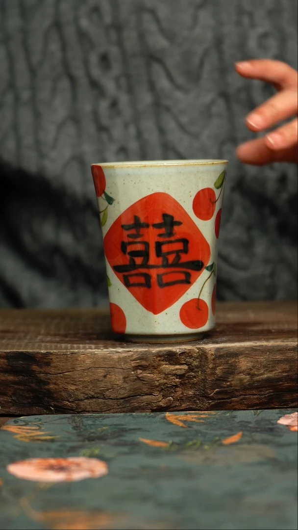 【闪购商品】杯釉下彩手工手绘同款陶器