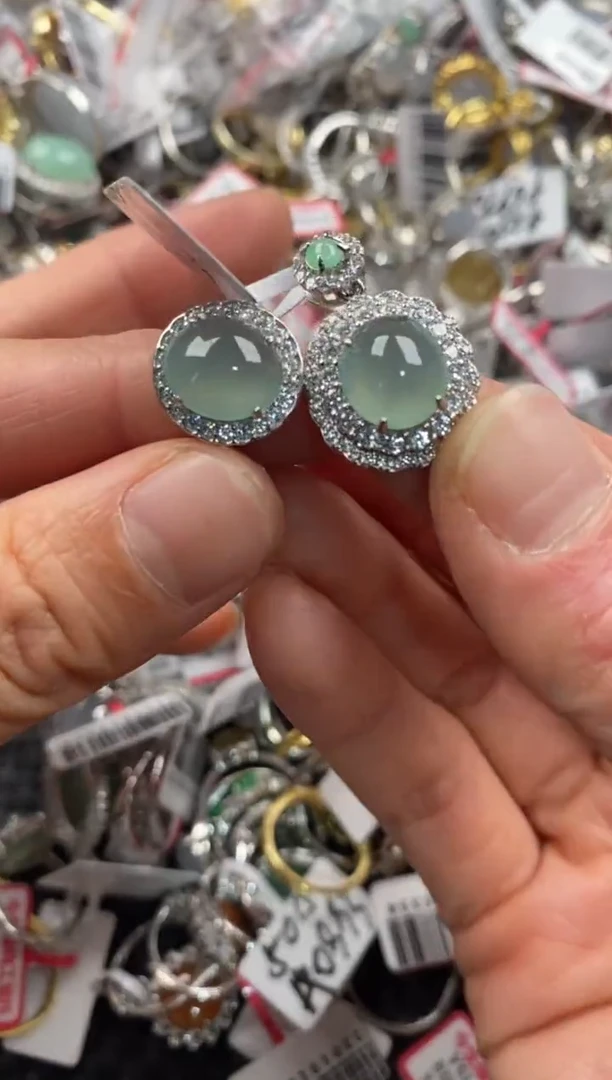 银S925镶嵌戒指翡翠111   5