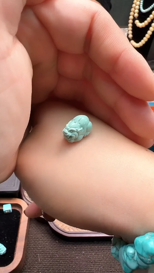 未镶嵌绿松石配饰配珠绿松石精工貔貅配珠