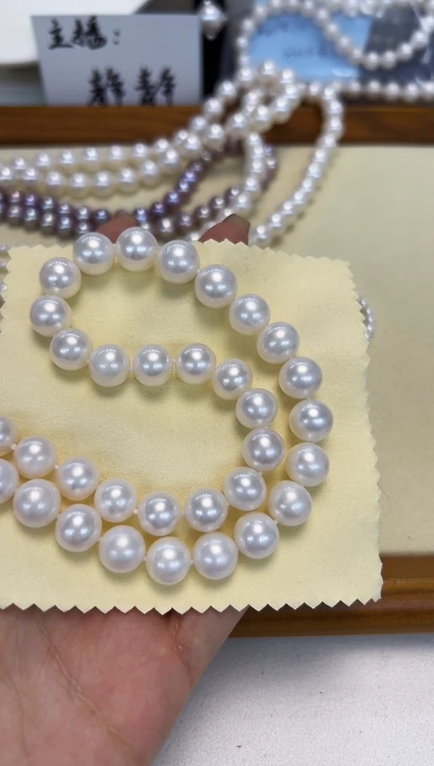 颈饰银S925镶嵌淡水珍珠9.5-10.5MM无核