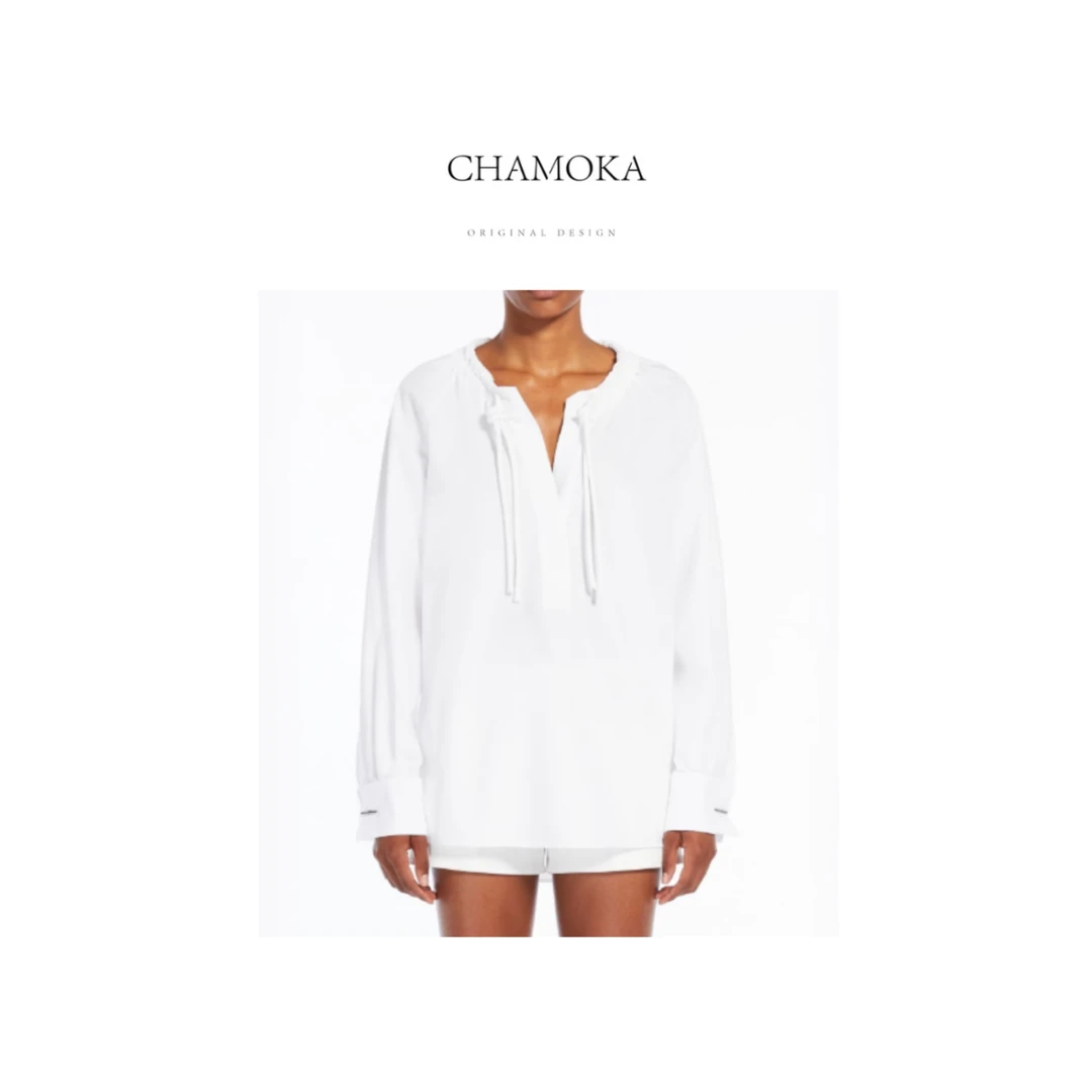 【年末回馈】100%棉 时尚百搭宽松设计感廓形棉府绸衬衫Y057