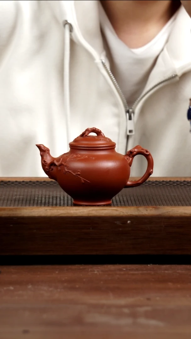 茶壶紫砂老*孩红沉香梅报春190CC