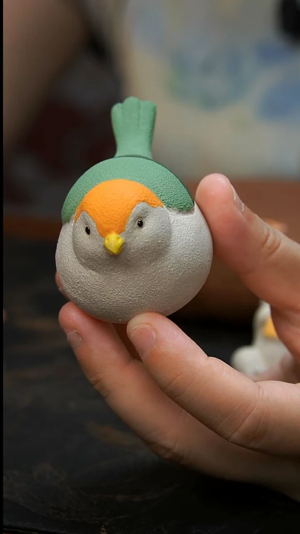 茶壶紫砂小鸟茶宠
