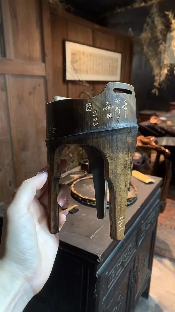 石竹老料 三足香炉.....