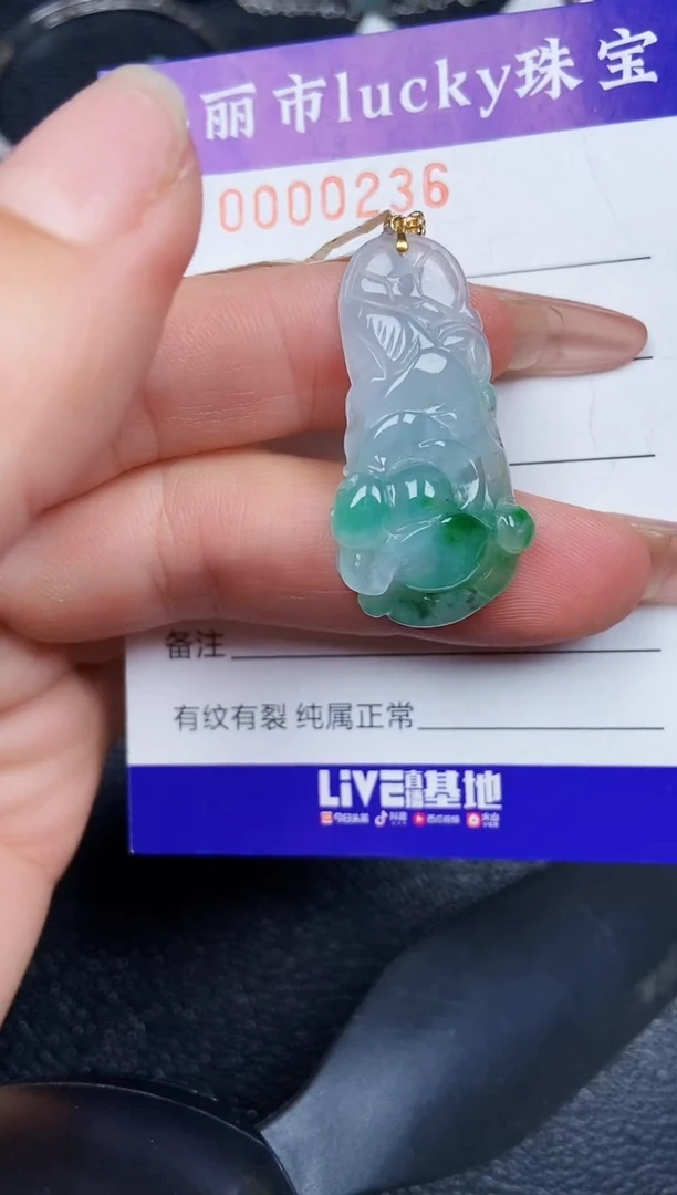翡翠18K金镶嵌颈饰023618k