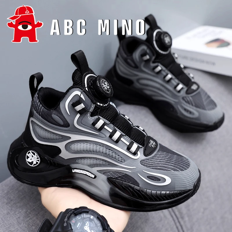 ABC MINO男童运动鞋春秋季2025新款防滑透气儿童篮球鞋男孩跑步鞋