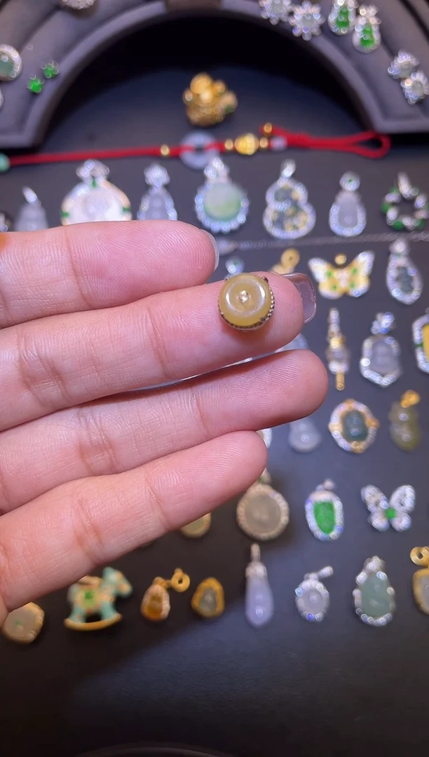 吊坠(不含链)银S925镶嵌翡翠1