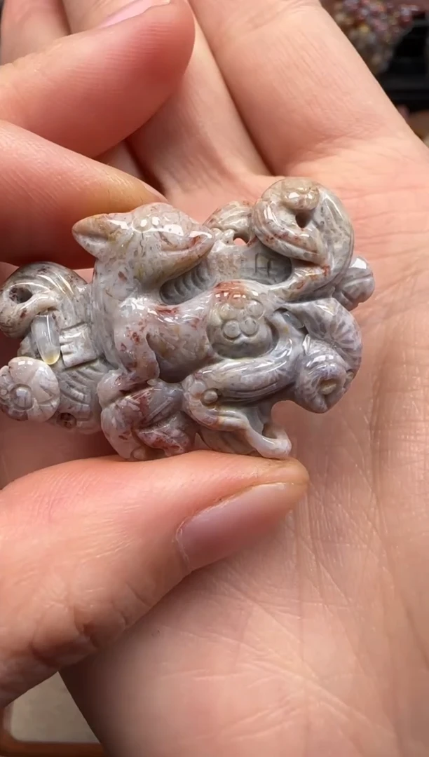 【闪购商品】硅化珊瑚（珊瑚玉）颈饰未镶嵌649