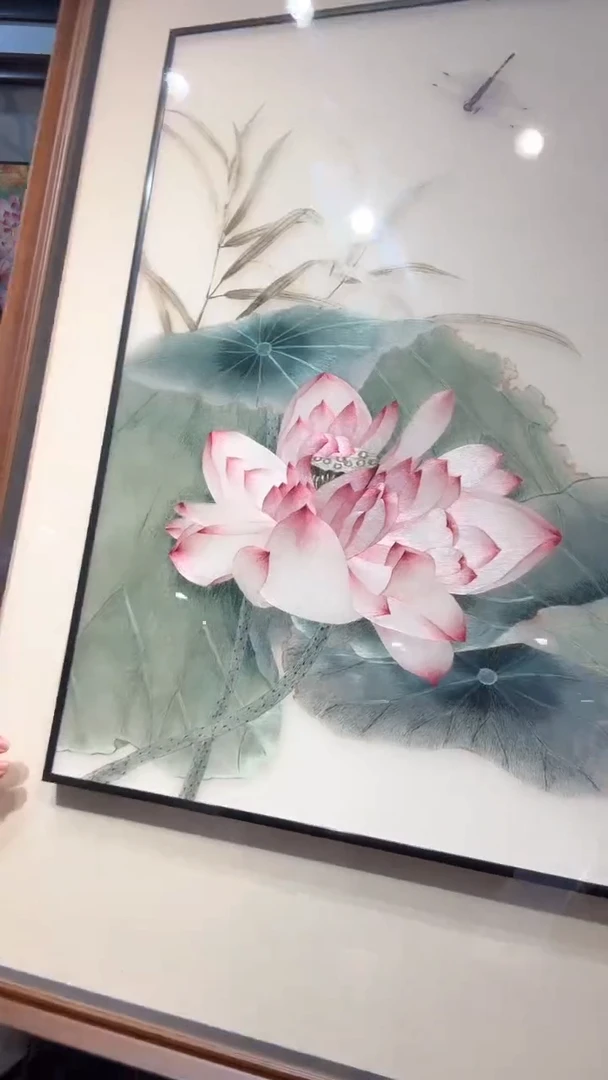 刺绣非遗苏绣手工工艺品带框装饰画不包邮