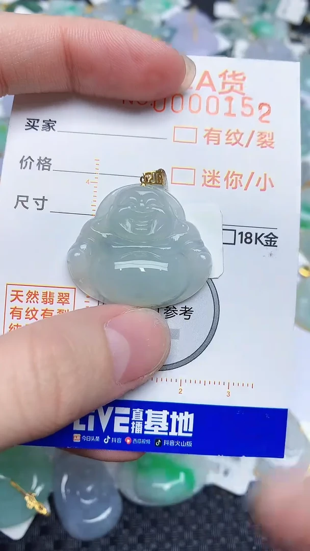 【闪购商品】翡翠颈饰18K金镶嵌454534553