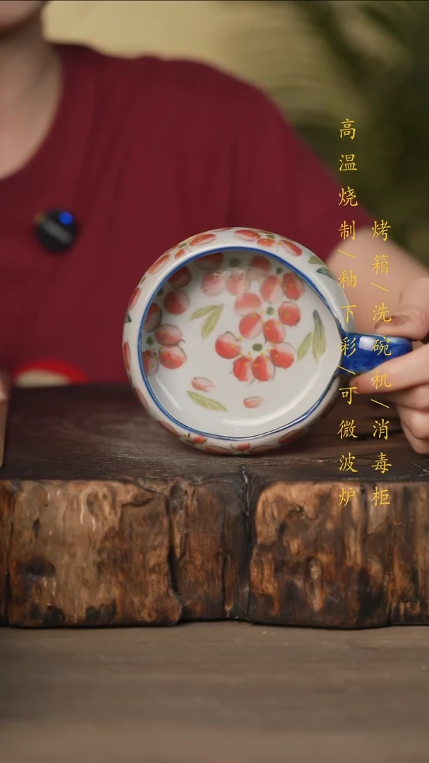 瓷片景德镇高温釉下彩可微波烤箱洗碗机