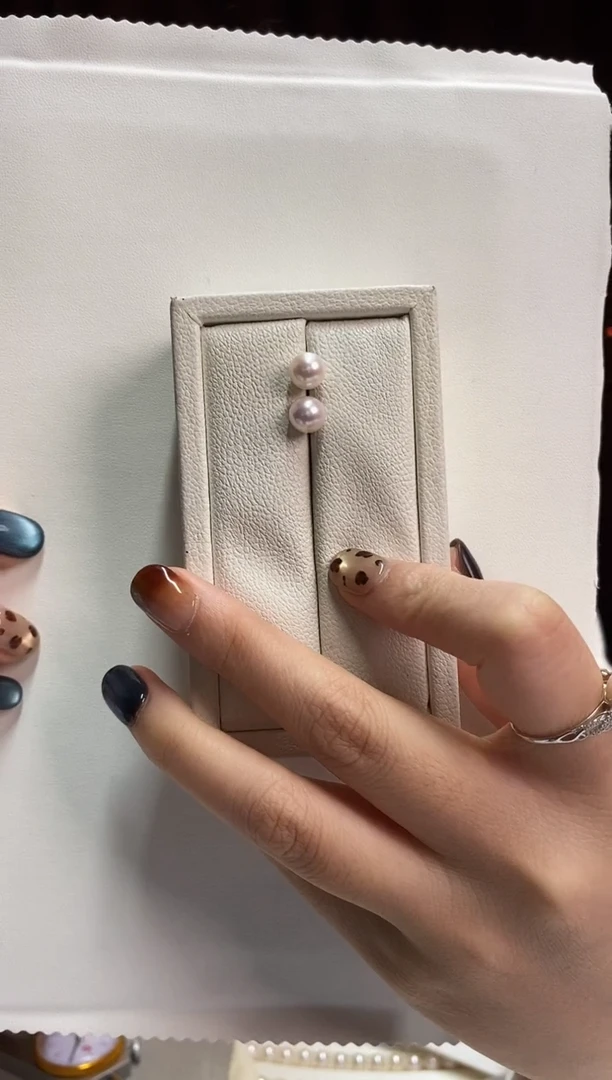 银S925镶嵌耳饰海水珍珠7-7.5Akoya海水珍珠耳饰