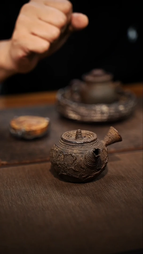 全手工制作  南蛮侧把壶