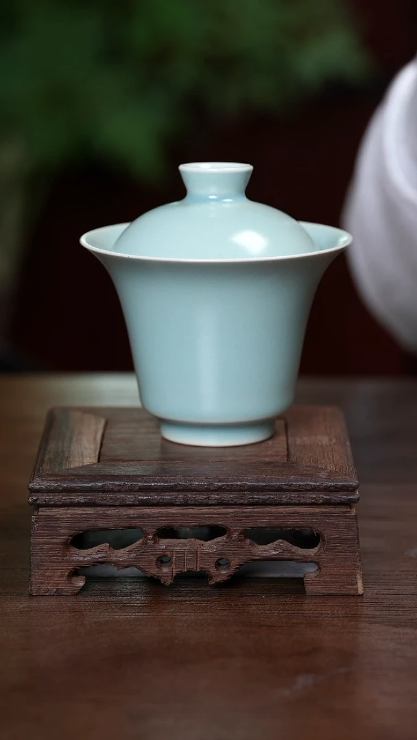 【闪购商品】宝丰清凉寺原产地汝瓷马蹄盖碗