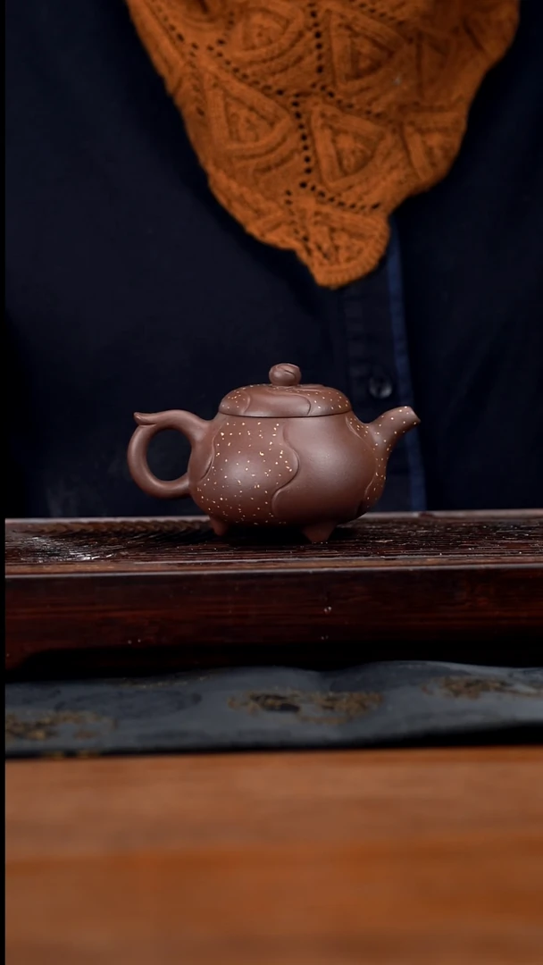 【闪购商品】紫砂茶壶180cc黄龙山原矿紫泥韵律壶13