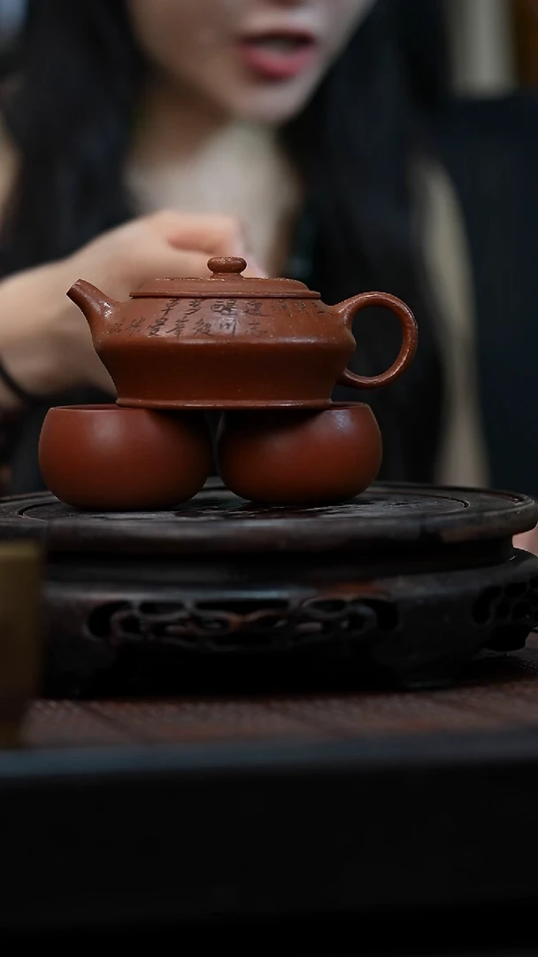 茶壶紫砂宜兴岁颐传砂原矿全手15+两个杯子
