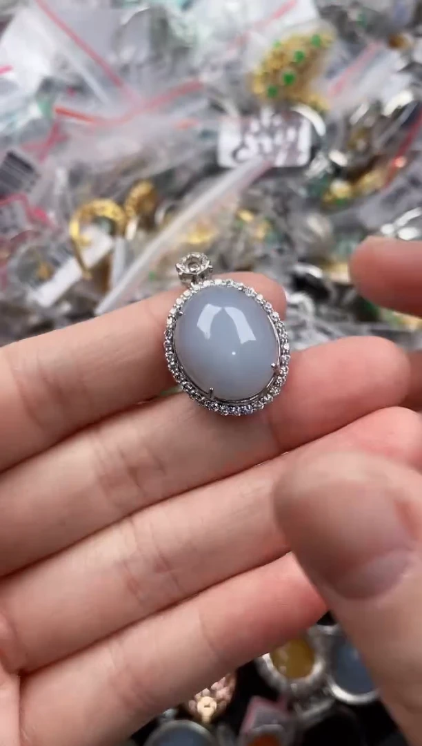 银S925镶嵌戒指翡翠111   4