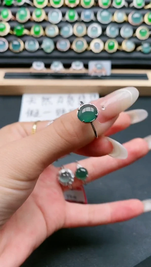 【闪购商品】翡翠戒指银S925镶嵌1111