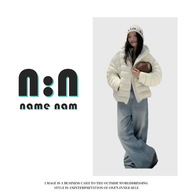 2025年新款百搭时尚排骨连帽90白鸭绒羽绒服A6588