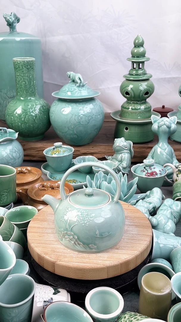 山水图案随机 特价福利 微瑕 慧仙青瓷