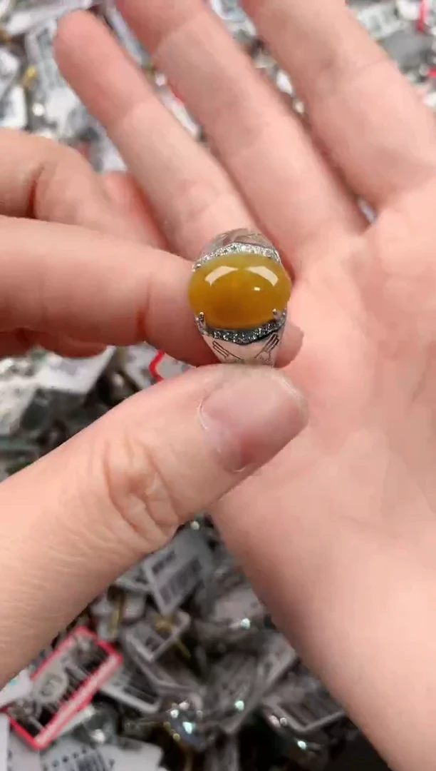 银S925镶嵌戒指翡翠17      8