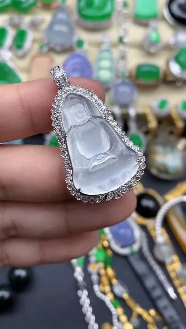 【闪购商品】翡翠颈饰18K金镶嵌656--中国好珍宝