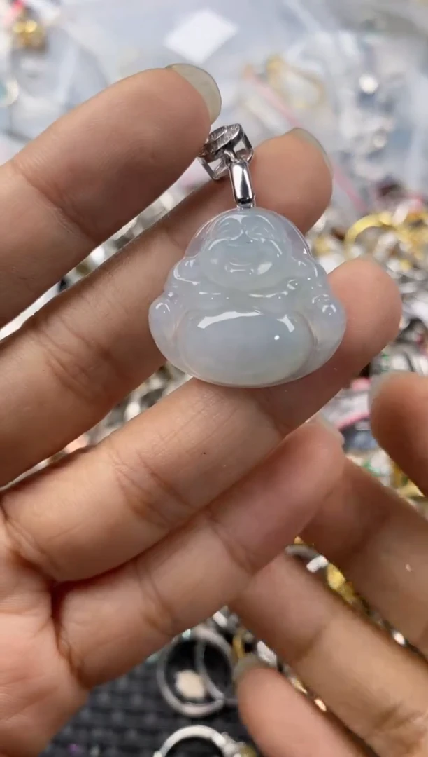 银S925镶嵌戒指翡翠888---6