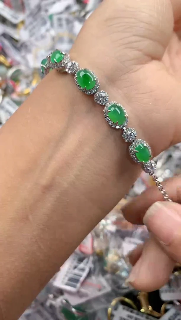 银S925镶嵌戒指翡翠999-----2