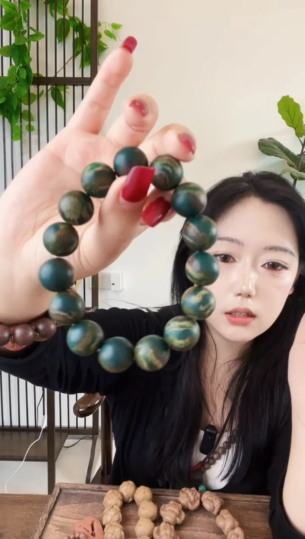 泥塑秋露凝香1.5华珠手串