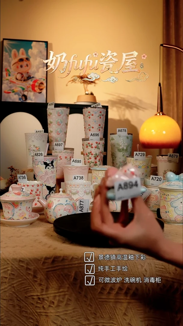 景德镇高温釉下彩立体釉创意瓷