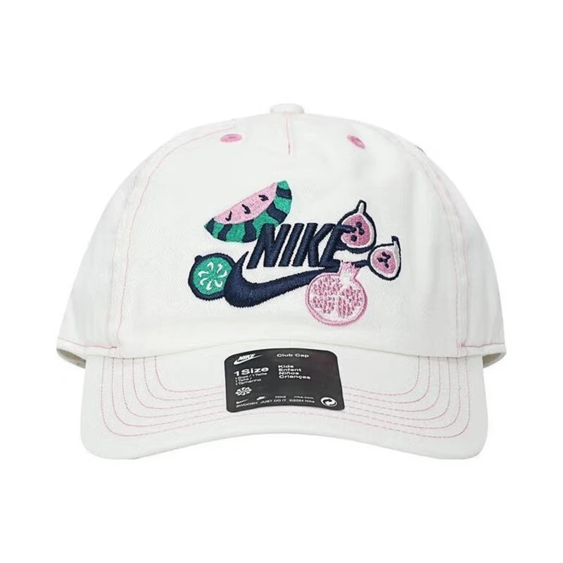 NIKE耐克儿童帽子2025夏季新款运动帽印花鸭舌帽遮阳棒球帽HM6951