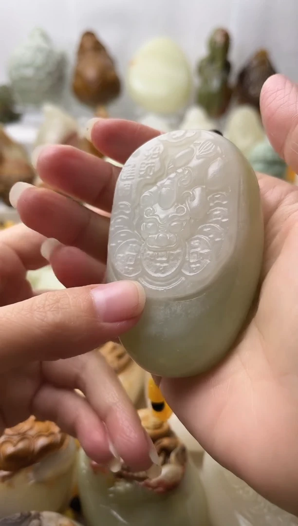 石材古青石棉纹正常不退换貔貅微瑕